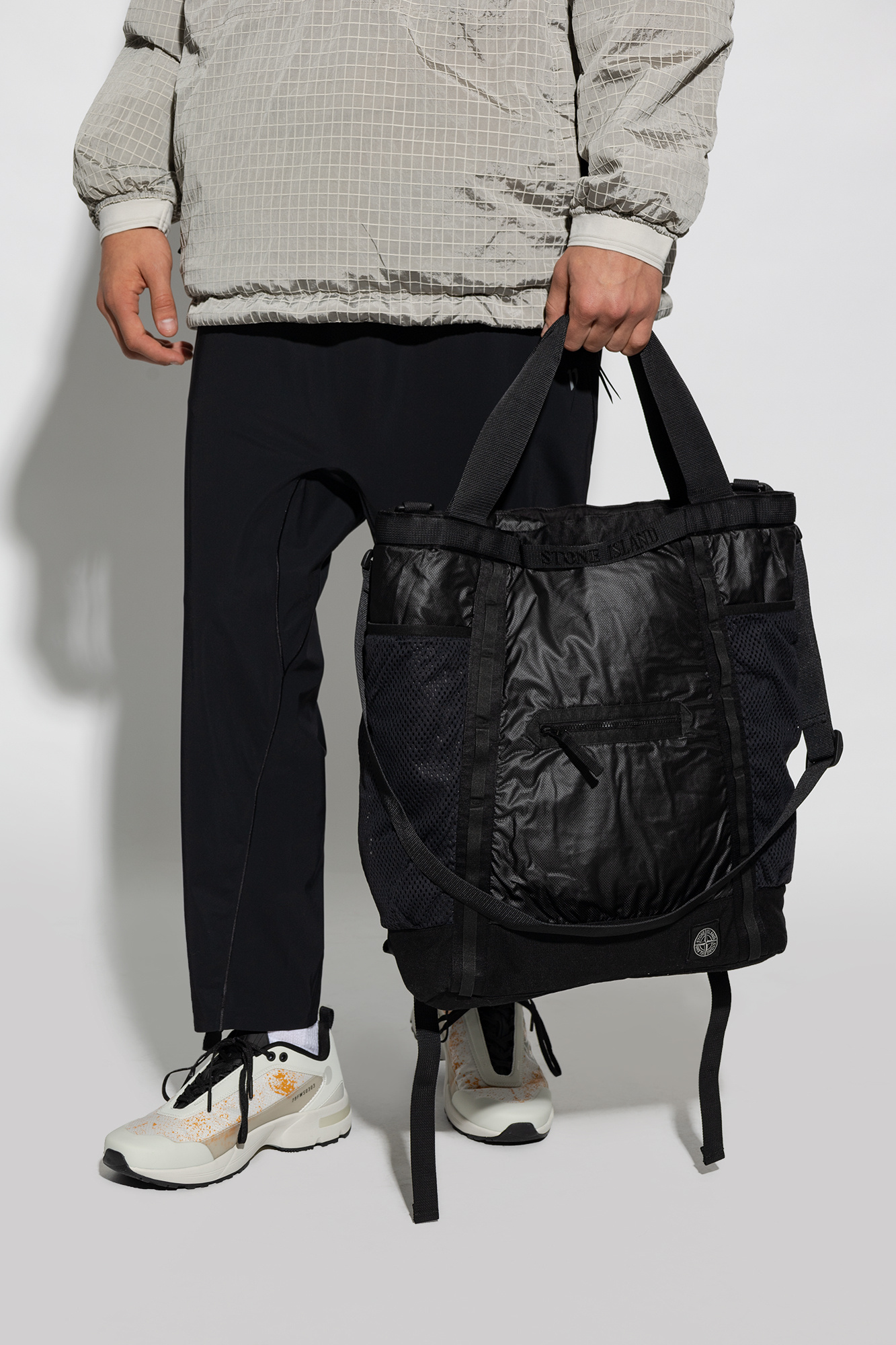 Stone Island ロゴパッチ ラージ トートバッグ - メルカリ